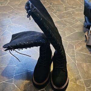 ASOS Black Lace-Up Women's Boots